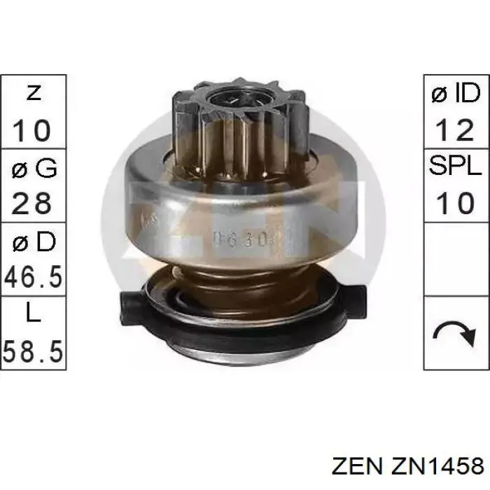 ZN1458 ZEN roda-livre do motor de arranco