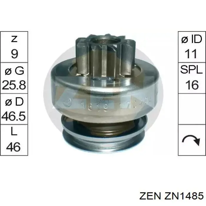 ZN1485 ZEN Roda-livre do motor de arranco