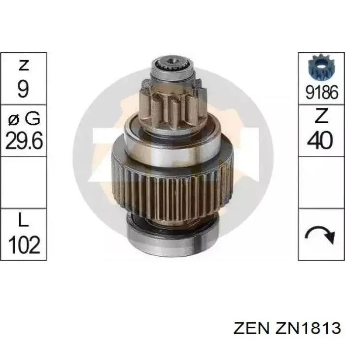 ZN1813 ZEN Привод стартера