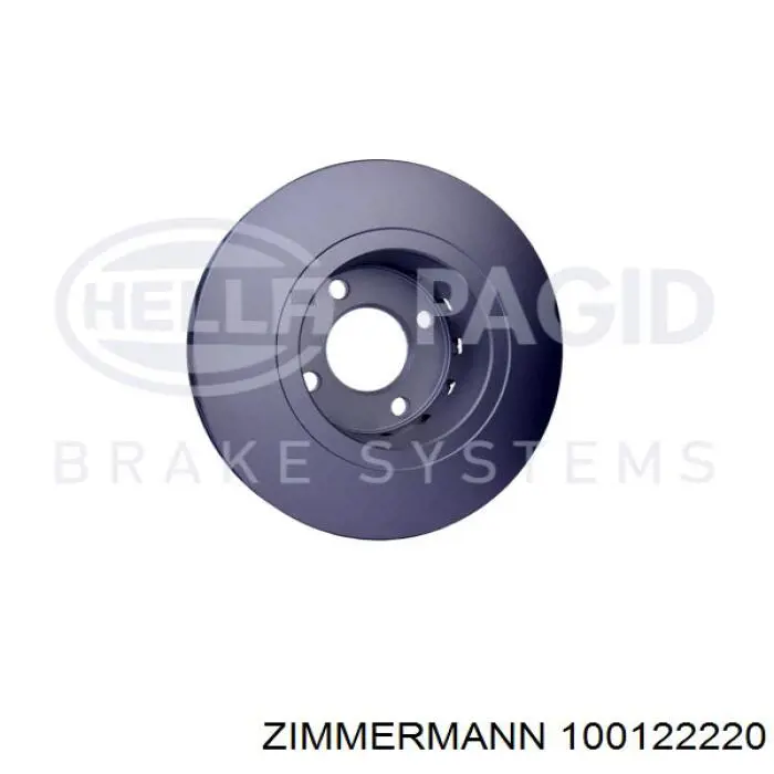 Передние тормозные диски 100122220 Zimmermann