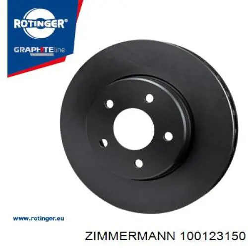 Тормоз дисковый передний Zimmermann 100123150 цена, от 53.78 USD
