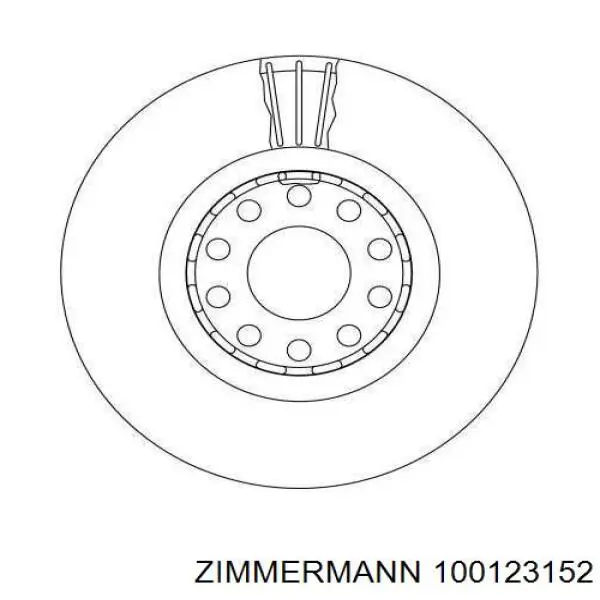 Тормоз дисковый передний Zimmermann 100123152 цена, от 56.14 USD