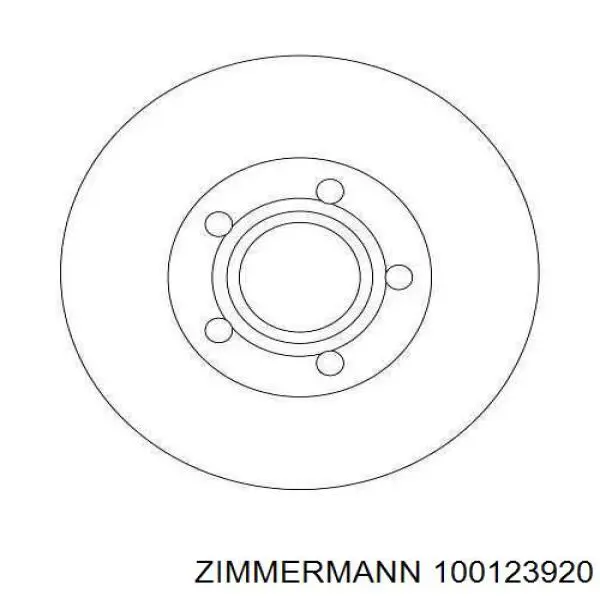 Тормозные диски 100123920 Zimmermann