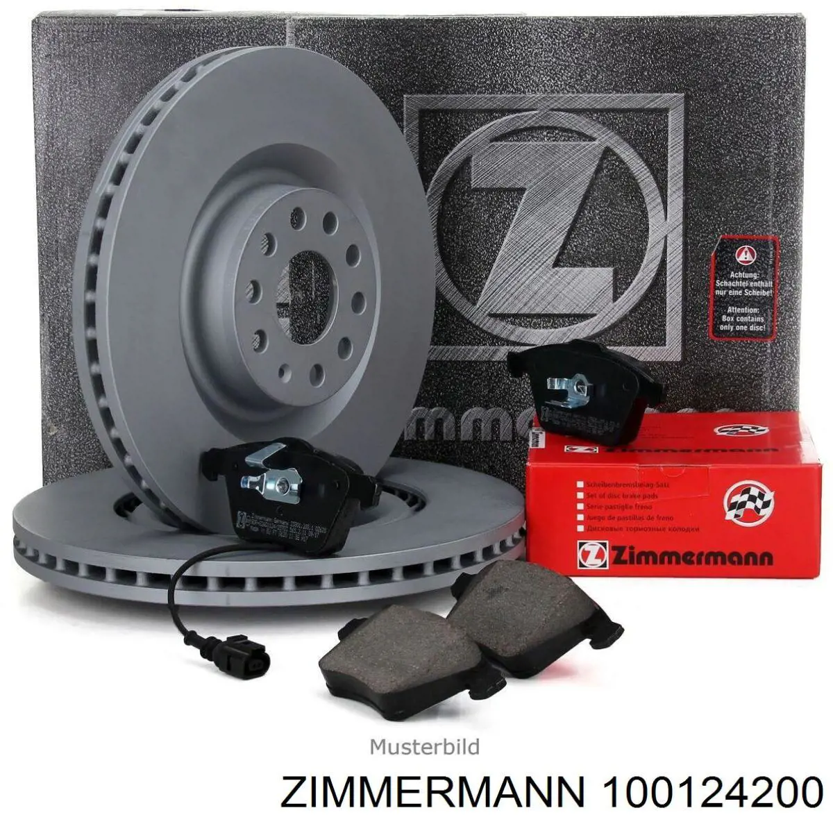 100124200 Zimmermann диск тормозной передний