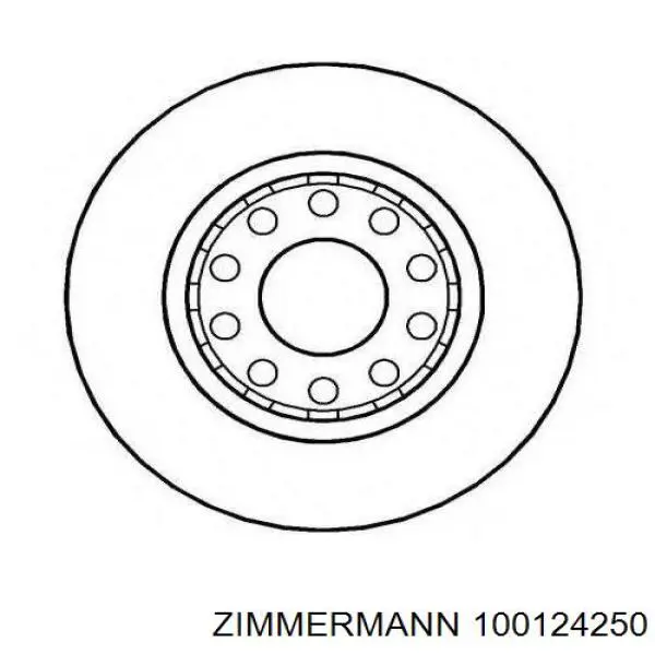 Купить 100124250 Zimmermann Ротор тормозной