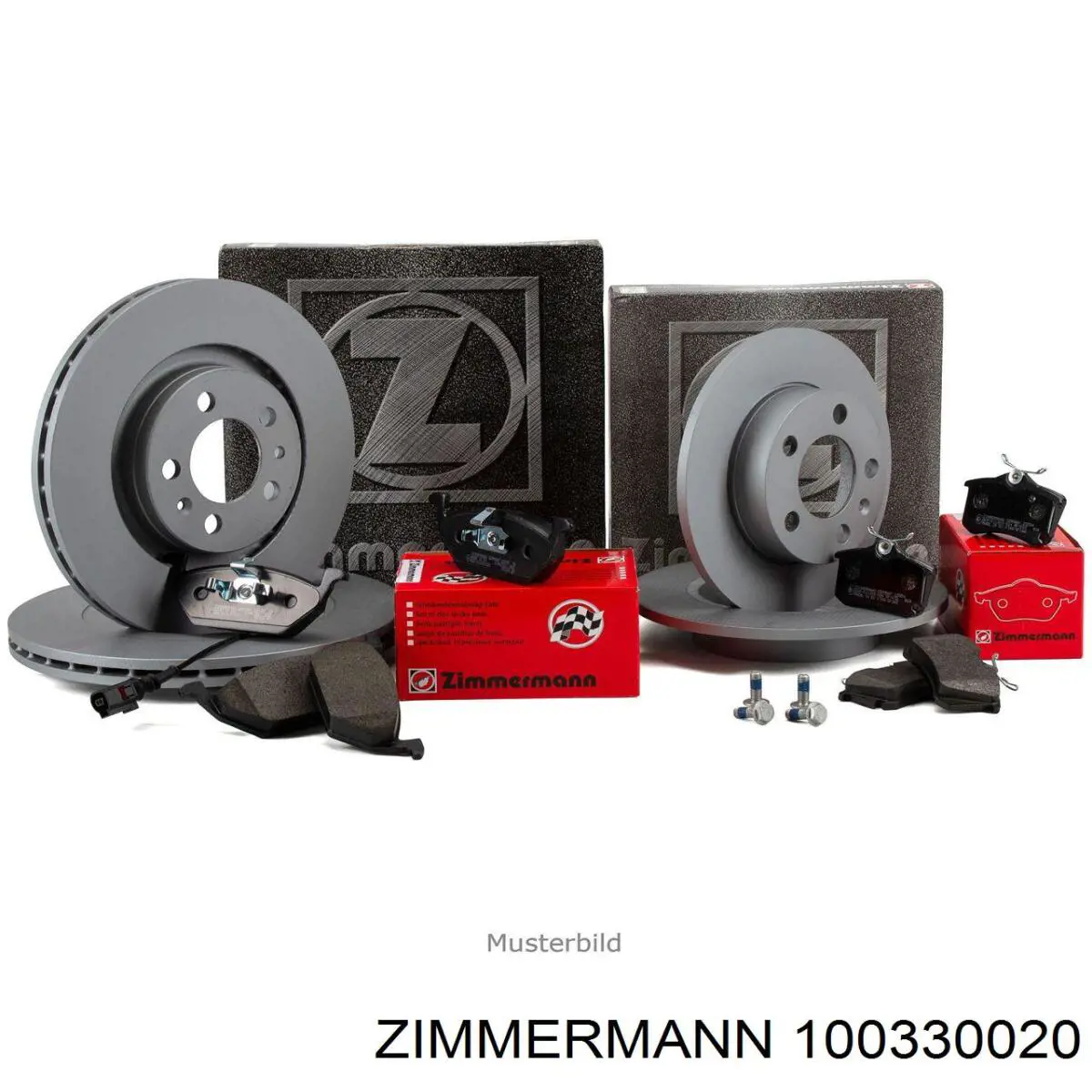 Передние тормозные диски 100330020 Zimmermann