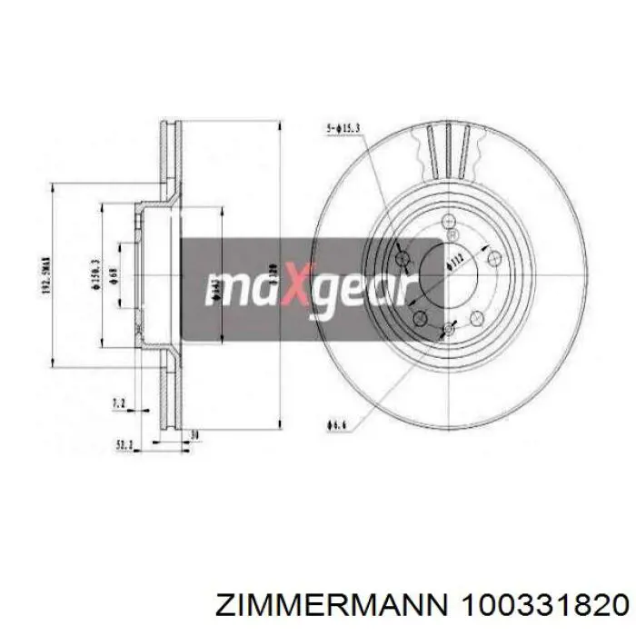 100331820 Zimmermann Диск тормозной передний