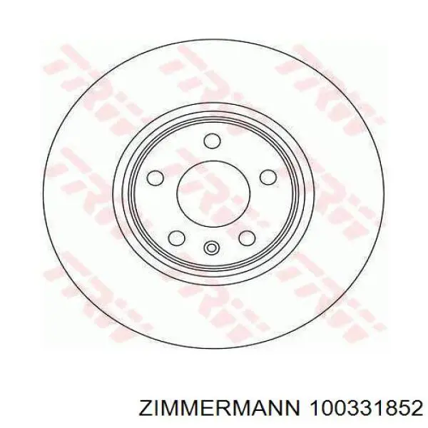 100331852 Zimmermann Диск тормозной передний
