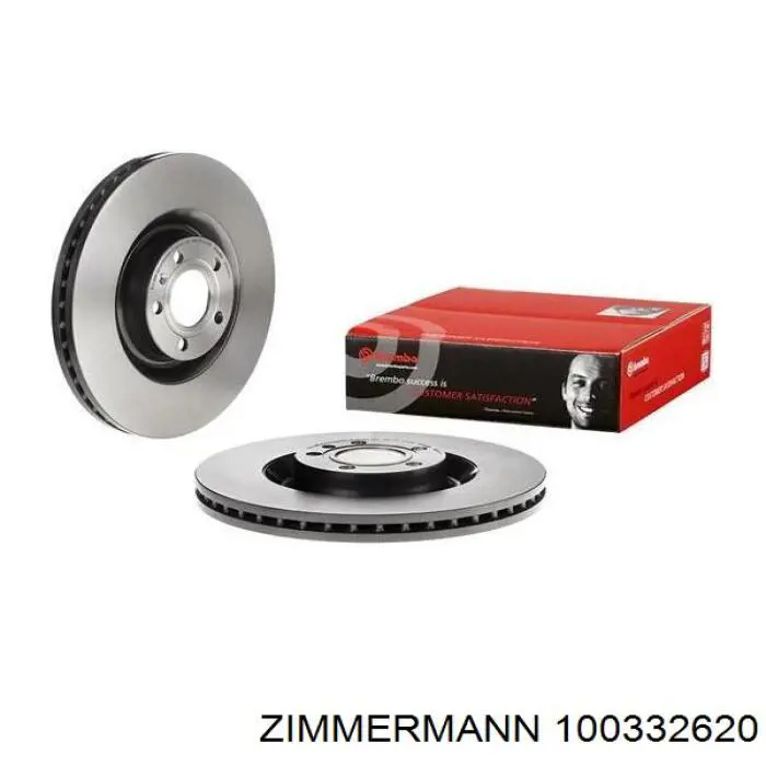Передние тормозные диски 100332620 Zimmermann