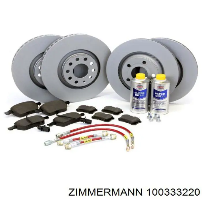 Передние тормозные диски 100333220 Zimmermann
