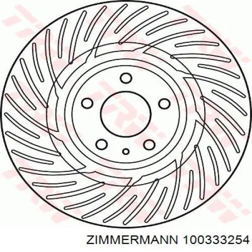 100333254 Zimmermann Диск тормозной передний