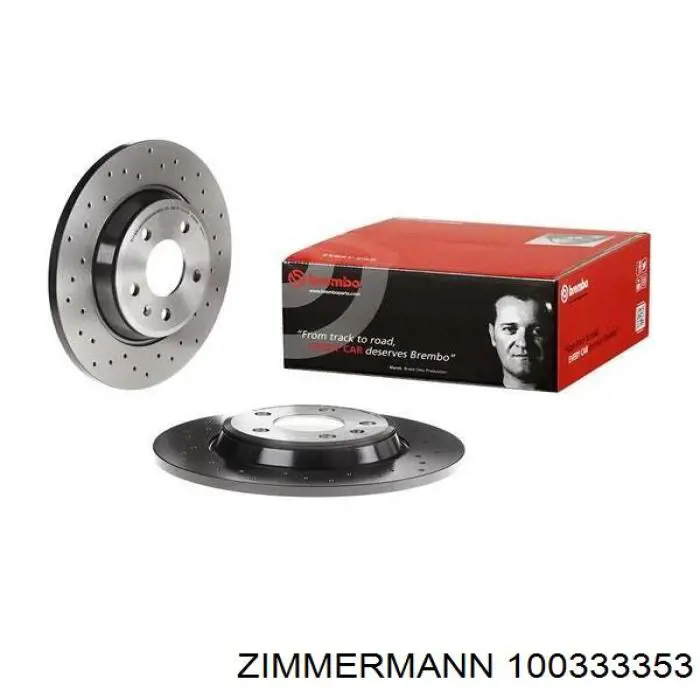 Купить 100333353 Zimmermann Диск тормозной задний