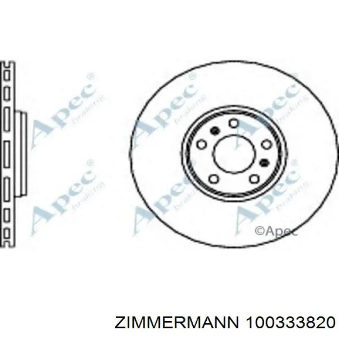 Тормозные диски 100333820 Zimmermann