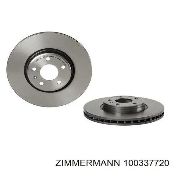 100337720 Zimmermann Диск тормозной передний