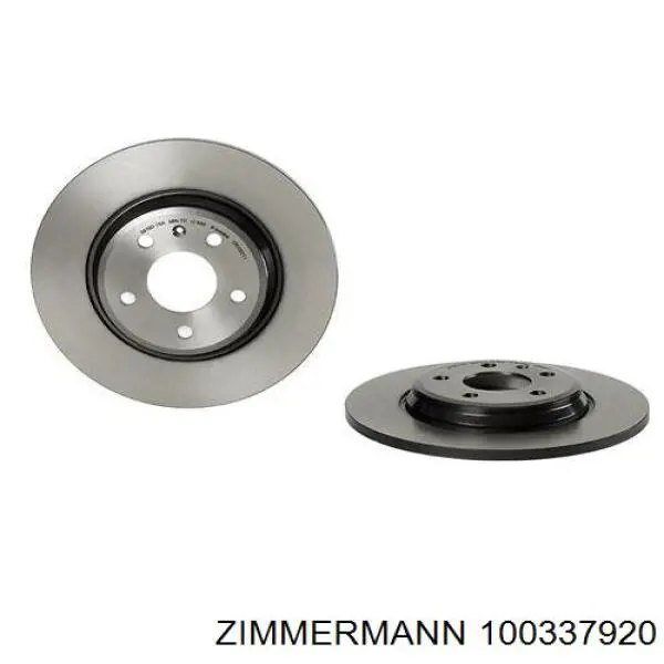 Купить 100337920 Zimmermann Диск тормозной задний