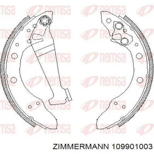 Барабанные колодки Zimmermann 109901003