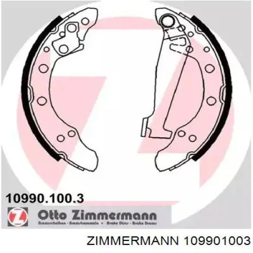 109901003 Zimmermann колодки тормозные задние барабанные