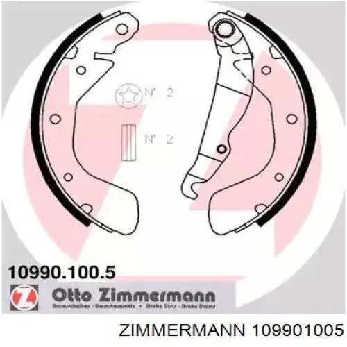 Колодки тормозные задние барабанные Zimmermann 109901005