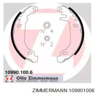 109901006 Zimmermann колодки тормозные задние барабанные
