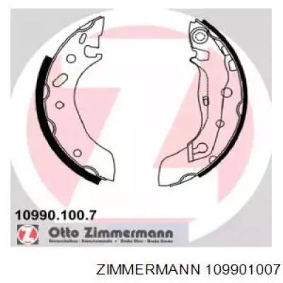 109901007 Zimmermann колодки тормозные задние барабанные