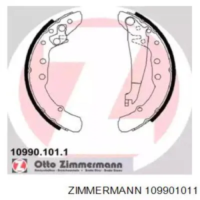 Колодки тормозные задние барабанные Zimmermann 109901011