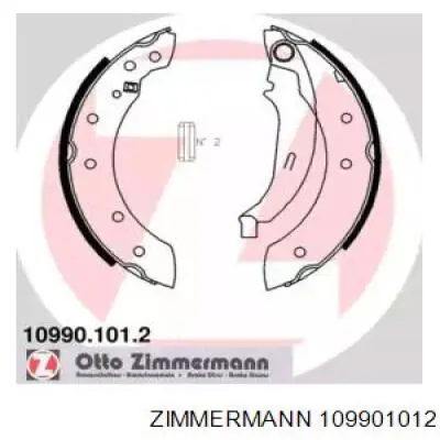 109901012 Zimmermann колодки тормозные задние барабанные