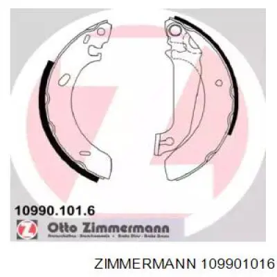 109901016 Zimmermann колодки тормозные задние барабанные