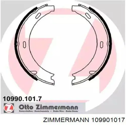 Колодки ручника (стояночного тормоза) Zimmermann 109901017