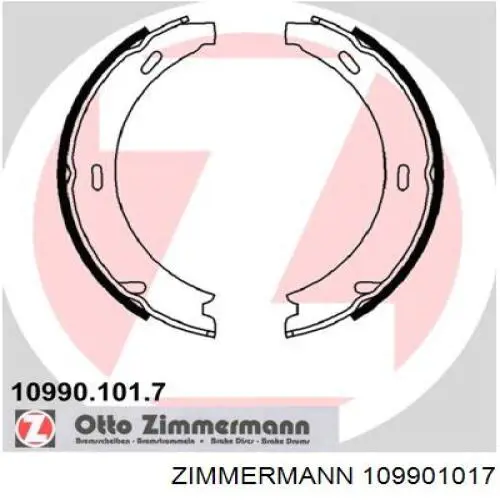 Колодки ручника/стоянкового гальма 109901017 Zimmermann