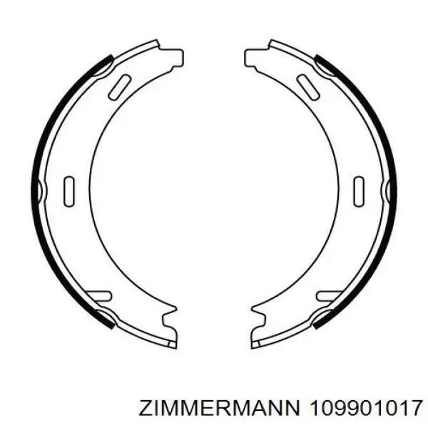Купить 109901017 Zimmermann Колодки ручника/стояночного тормоза
