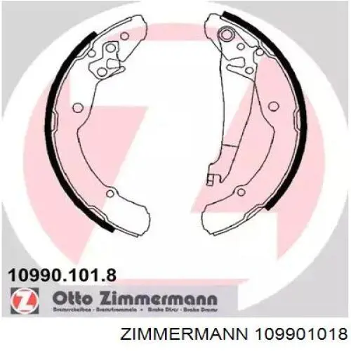 109901018 Zimmermann колодки тормозные задние барабанные