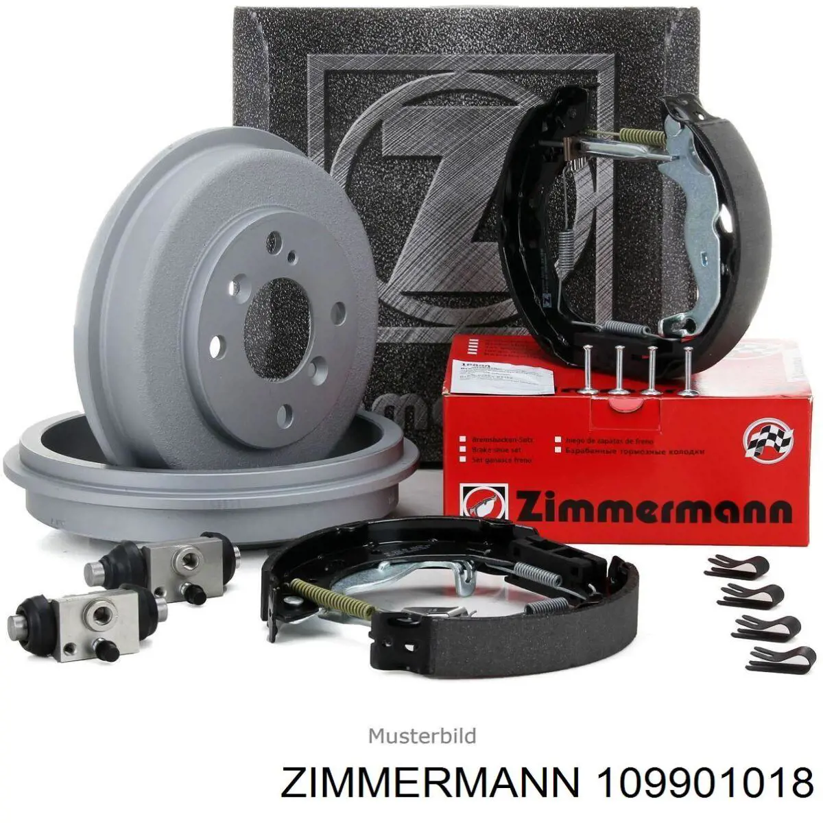 Тормоза рабочие задние ножные и тормозные барабаны Zimmermann 109901018 цена, от 29.87 USD