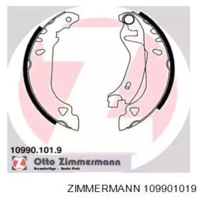 10990.101.9 Zimmermann колодки тормозные задние барабанные