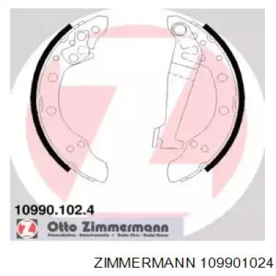 109901024 Zimmermann колодки тормозные задние барабанные