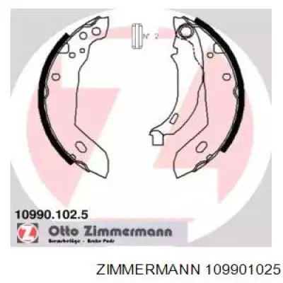109901025 Zimmermann колодки тормозные задние барабанные