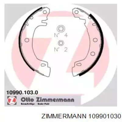 Задние барабанные колодки 109901030 Zimmermann