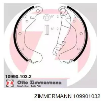 109901032 Zimmermann колодки тормозные задние барабанные