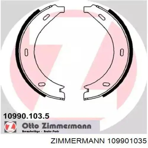 109901035 Zimmermann колодки ручника (стояночного тормоза)