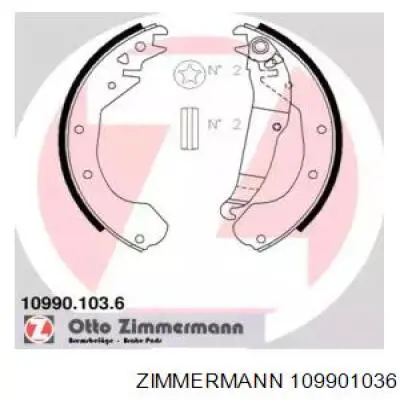 Колодки тормозные задние барабанные Zimmermann 109901036