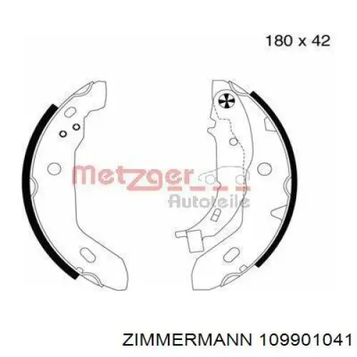 Задние барабанные колодки 109901041 Zimmermann