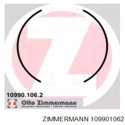 Колодки ручника (стояночного тормоза) Zimmermann 109901062