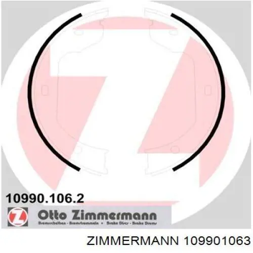 Колодки ручника (стояночного тормоза) Zimmermann 109901063