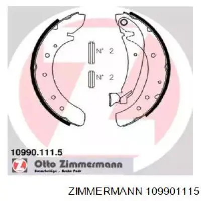 Колодки тормозные задние барабанные Zimmermann 109901115