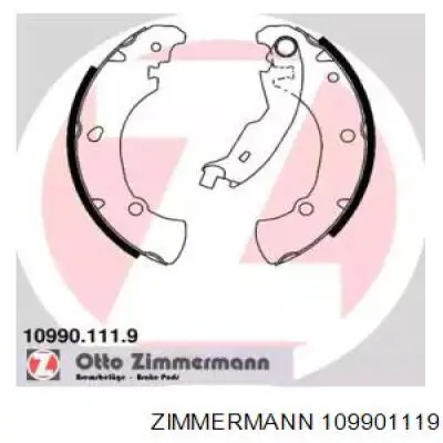 109901119 Zimmermann колодки тормозные задние барабанные