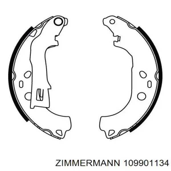 Купить 109901134 Zimmermann Задние барабанные тормозные колодки