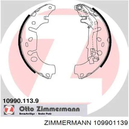 Тормоза рабочие задние ножные и тормозные барабаны Zimmermann 109901139 цена, от 26.36 USD