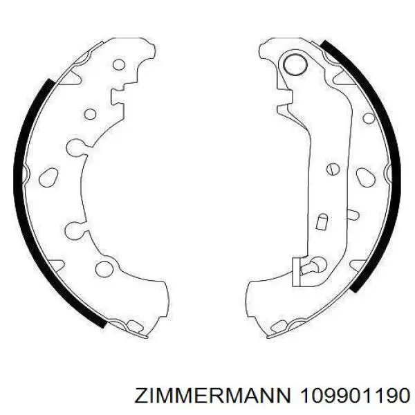 109901190 Zimmermann Барабанные тормозные колодки