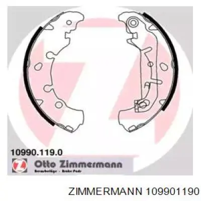Zapatas de frenos de tambor traseras 109901190 Zimmermann