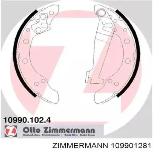 Колодки стояночного тормоза Zimmermann 109901281