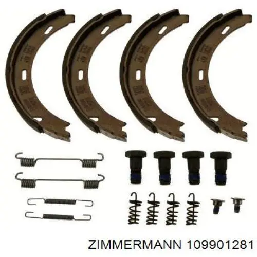 Тормозные колодки стояночного тормоза Zimmermann 109901281 цена, от 10.85 USD